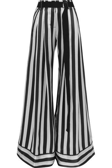 white culottes with black stripes
