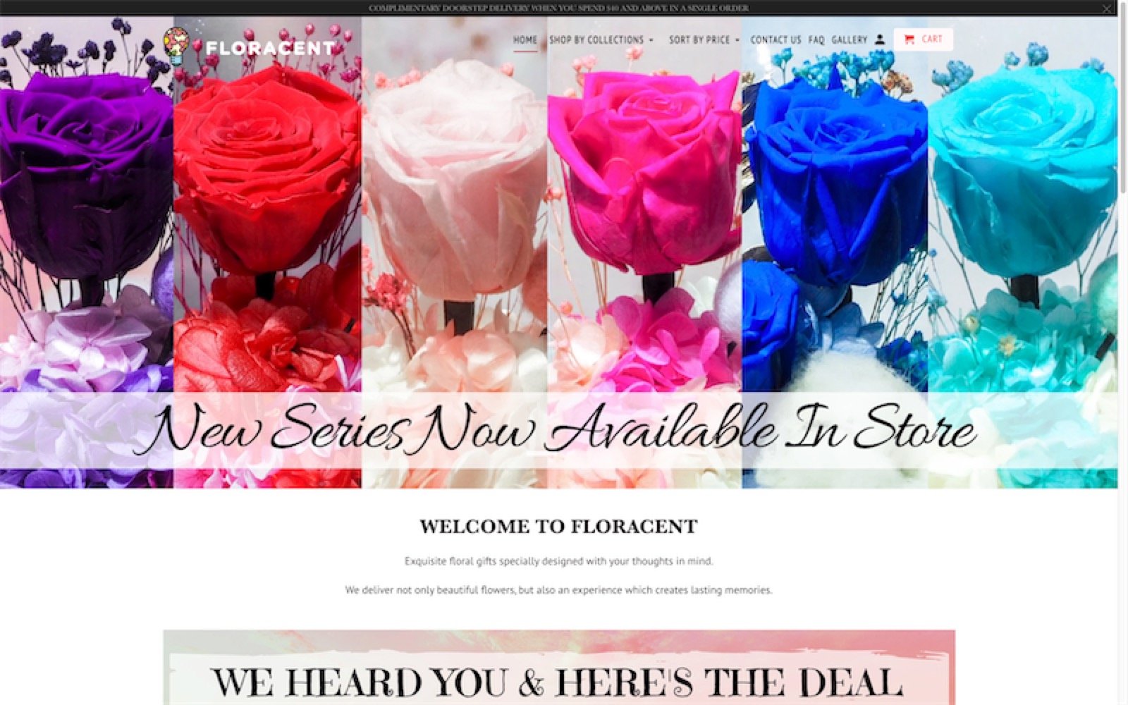 floracent - website homepage