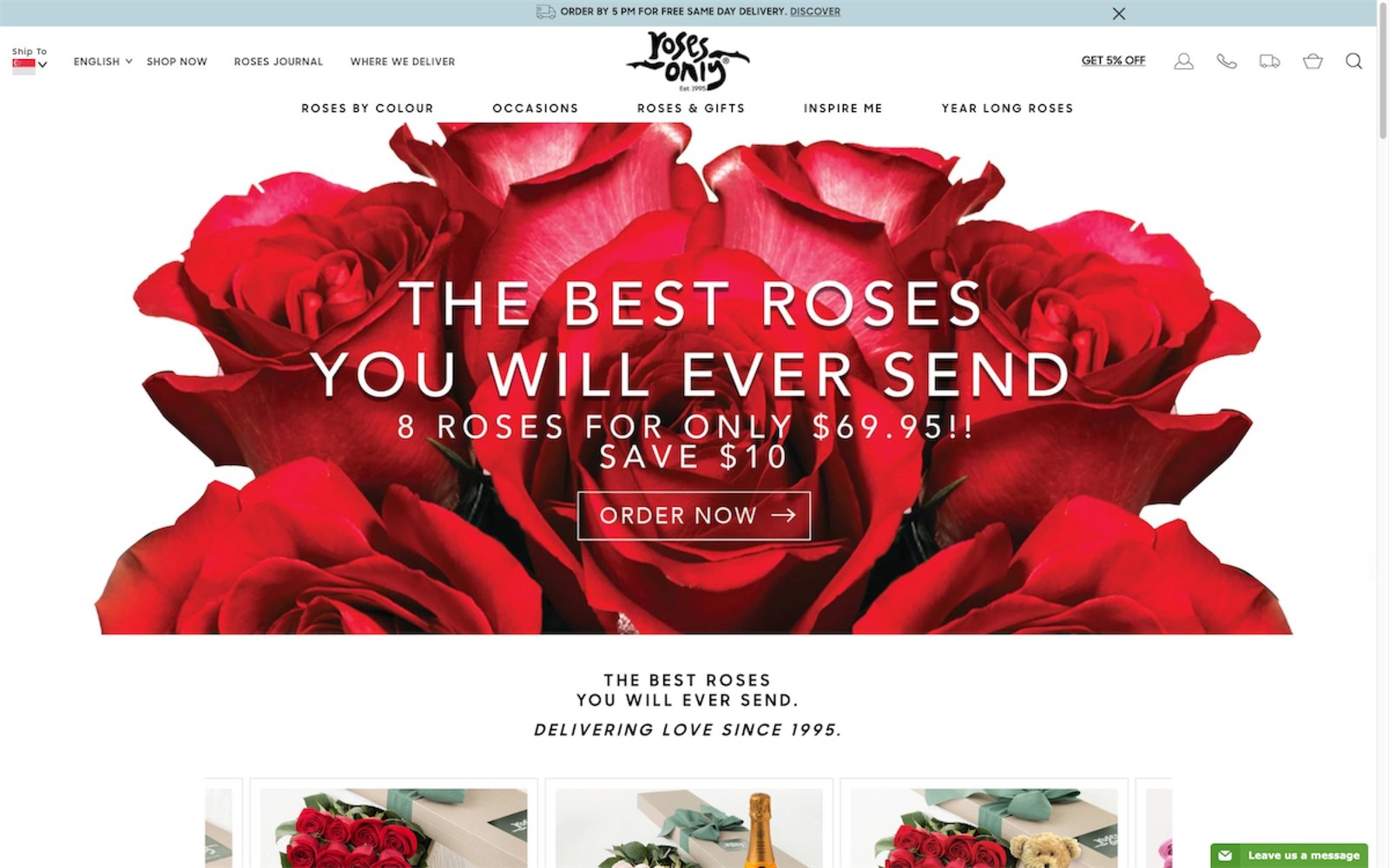 Roses only - website home
