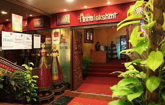 Entrance of Annalakshmi branch at Havelock Road, a vegetarian Indian buffet restaurant in Singapore