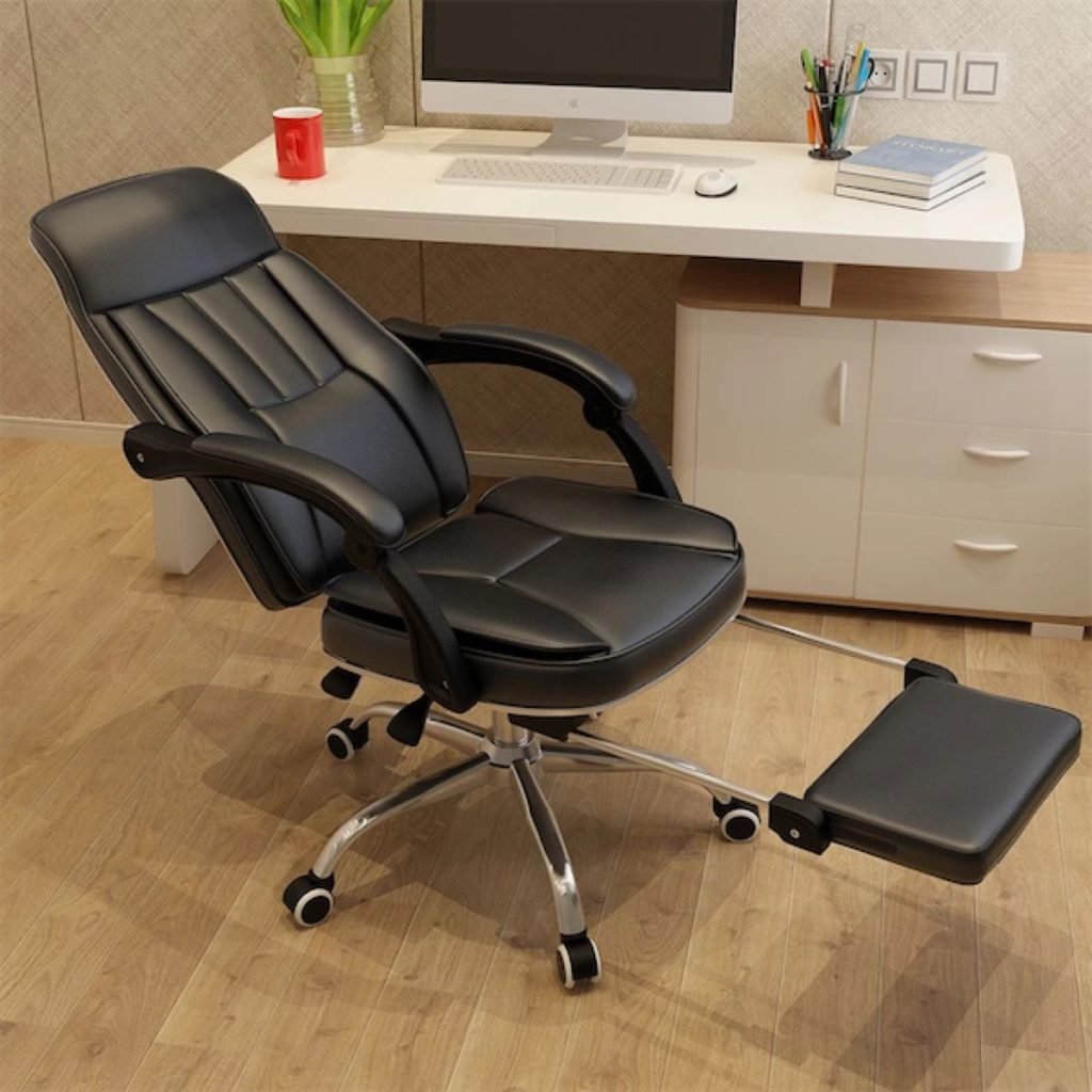 office-chairs-UMD PU leather chair boss chair with footrest P22