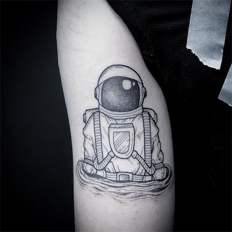 tattoo of spaceman