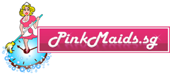 Logo for Pink Maids, a maid agency in Singapore with part-time maids