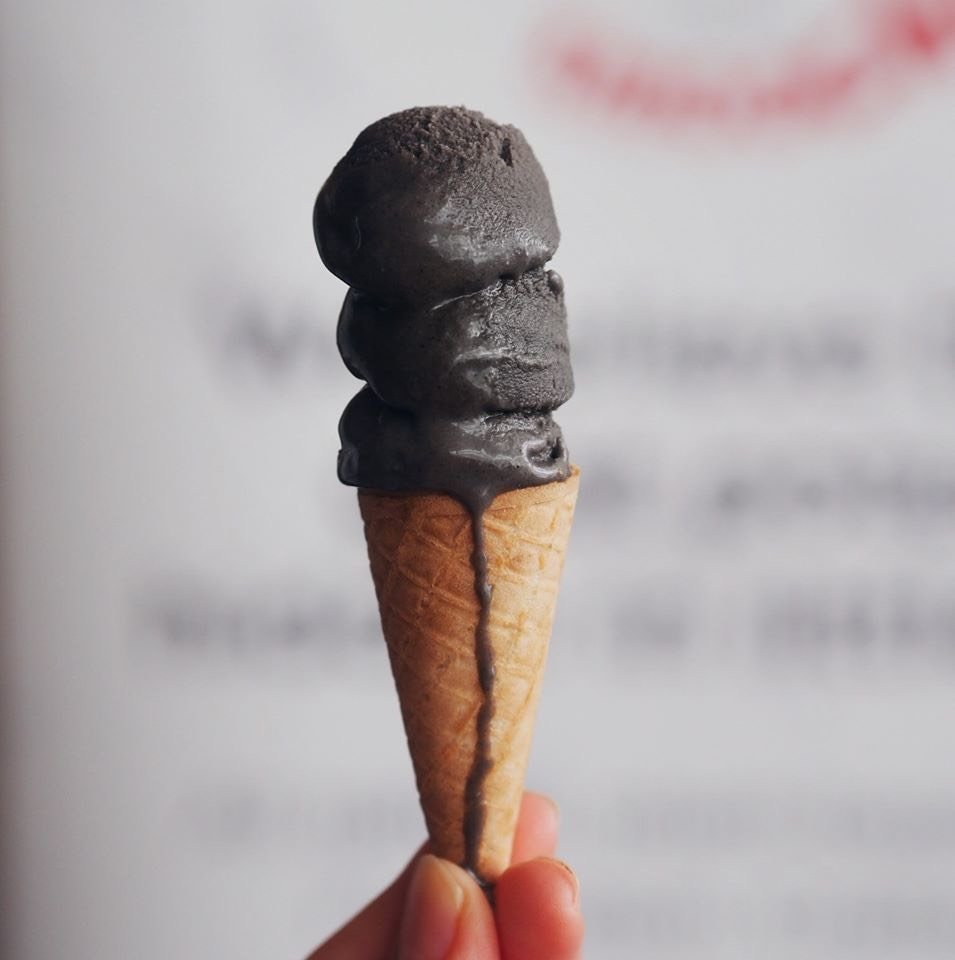 black sesame vegan ice cream