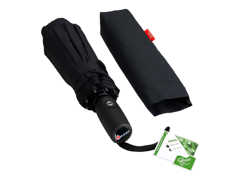 A closed Repel umbrella, available for purchase in Singapore