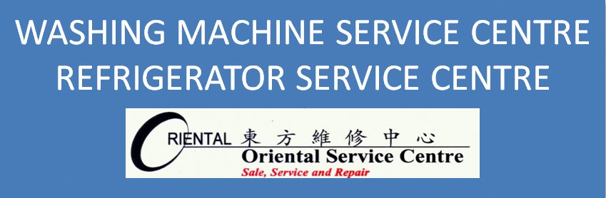 washing machine repair header and oriental service centre logo singapore