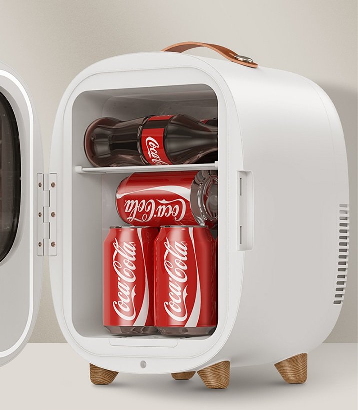 Baseus Mini Fridge Refrigerator 8L  with coke inside it