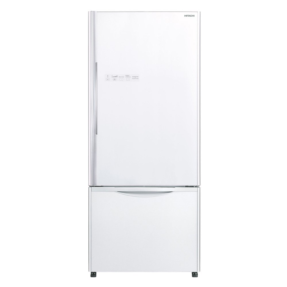 Hitachi R-B570P7MS Bottom Freezer Refrigerator 470L glass pure white color
