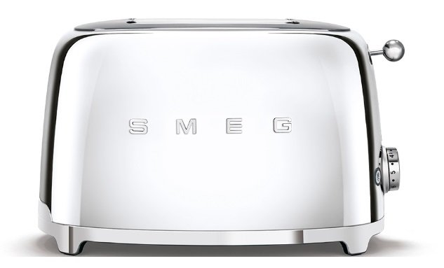 Smeg Toaster 50th Retro Style Aesthetic TSF01SSUS in Chrome color