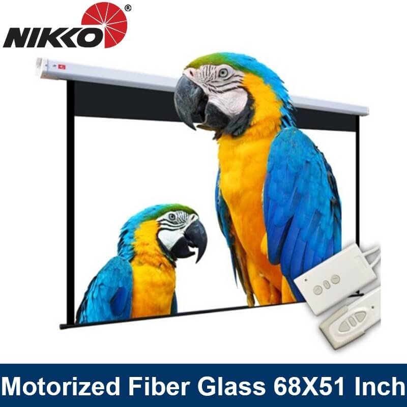 Nikko Motorized Fiber Glass Screen Tubular Motor 68 X 51 / 80 X 60 / 95 X 71 Projector Screen