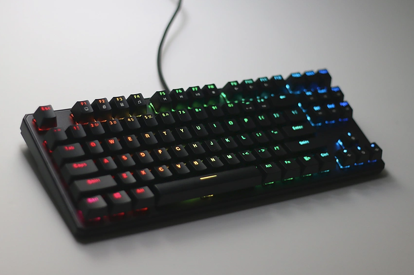 the Tecware Phantom RGB Full 104 Mechanical Keyboard