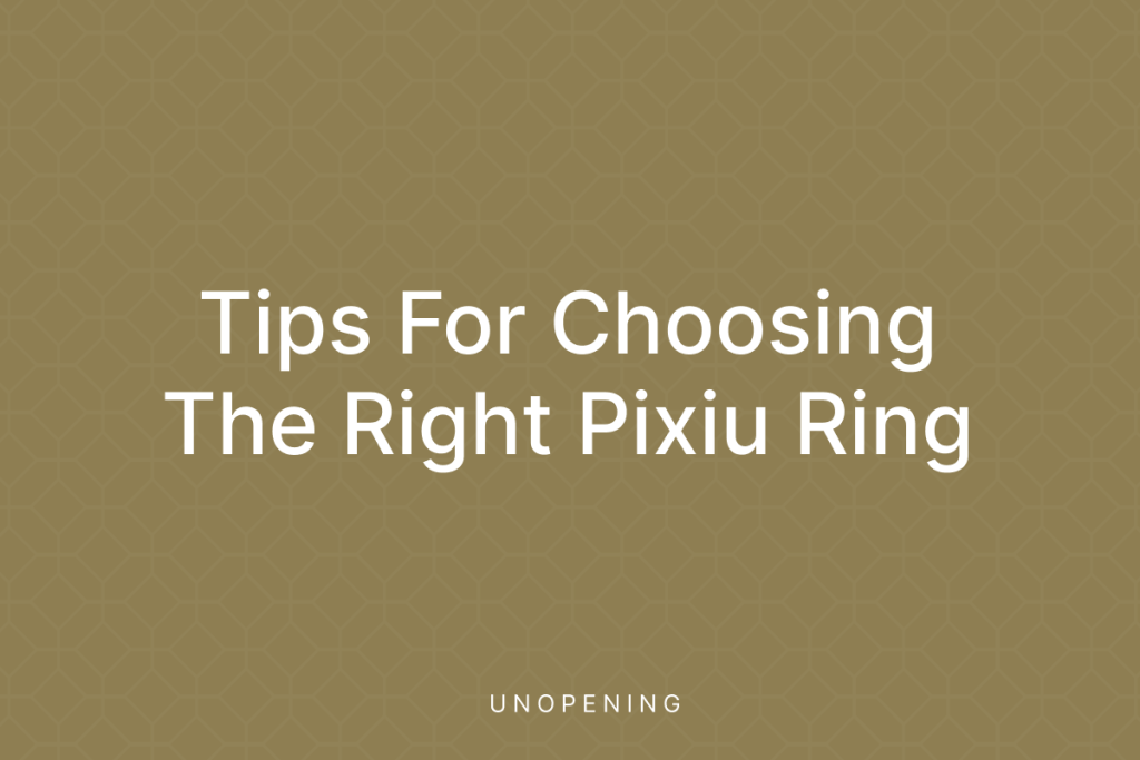 Tips for Choosing the Right Pixiu Ring