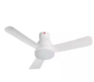 small white ceiling fan with three blades