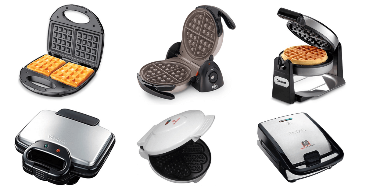 different varieties of waffle makers