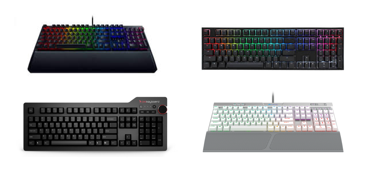 collage of some of the best mechanical keyboards in Singapore