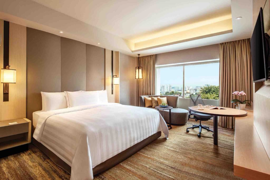 View of Parkroyal hotel room interior