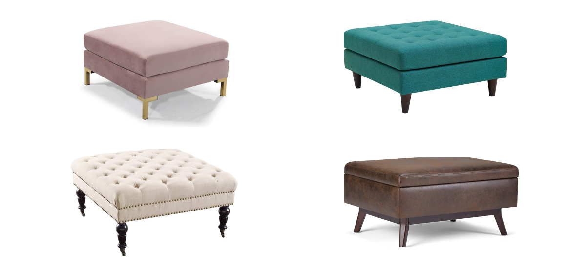 collage of the best ottoman coffee tables